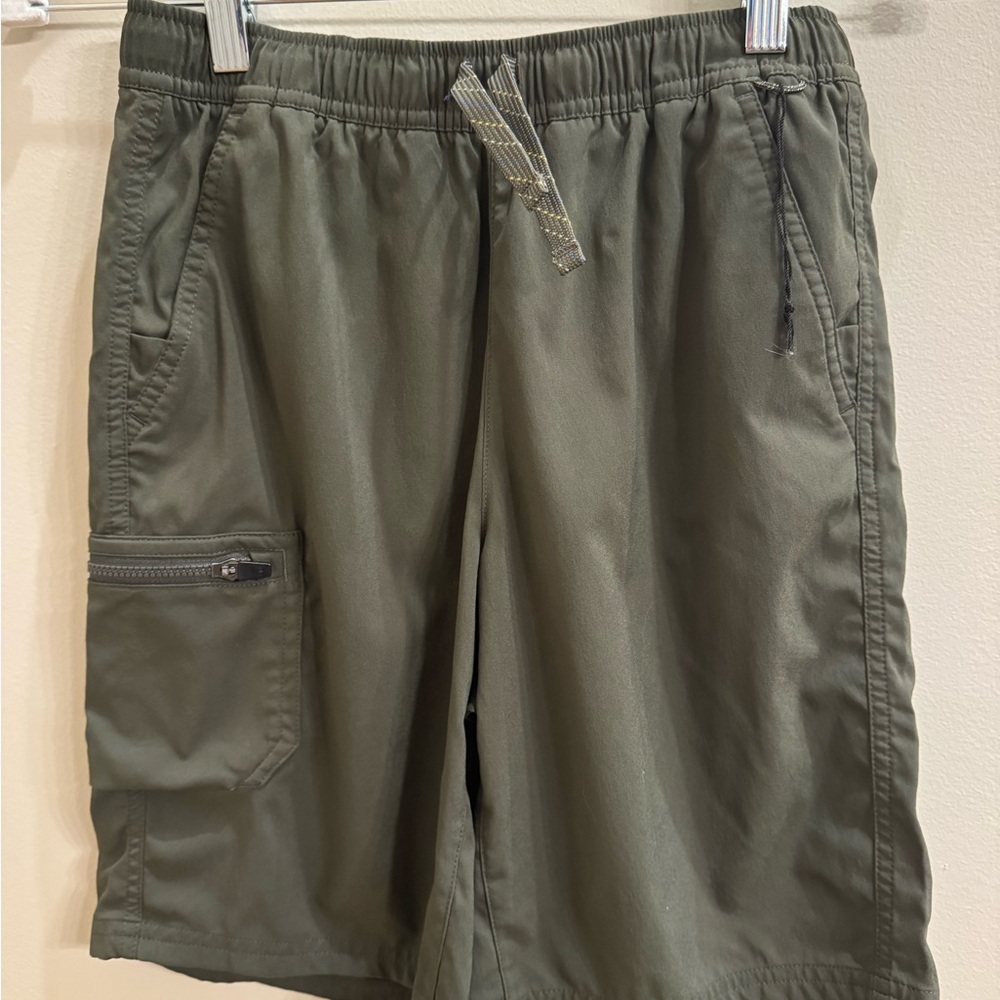 Kids Olive Green Cargo Shorts